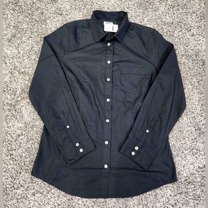 J. Crew Factory Black Button-Down Shirt Size PM